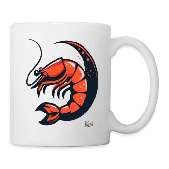 Moon Shrimp: A Shrimp on the Moon - Mug - white - Right