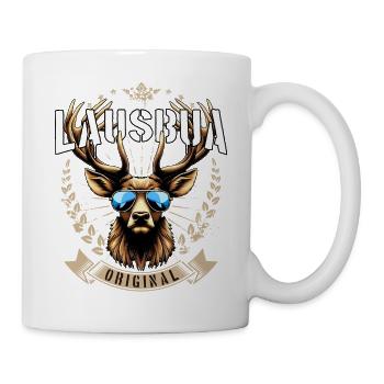 Herren Trachtenshirt Kinder Jungen Lausbua T-Shirt - Tasse - Weiß - Rechts