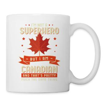 Canadian Canada Ccitizen Flag Superhero Power Eh - Tasse - Weiß - Rechts