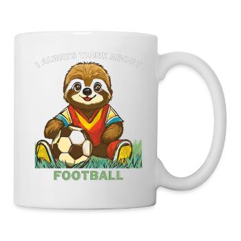 SLOTH I ALWAYS THINK ABOUT FOOTBALL - Mug - white - Right