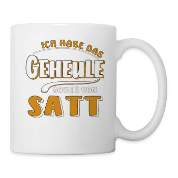 JE SUIS FATIGUÉ DES HURLEMENTS - Mug blanc - blanc - Droite