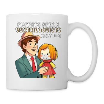 BAUCHREDNER PUPPETS SPEAK VENTRILOQUISTS - Tasse - Weiß - Rechts
