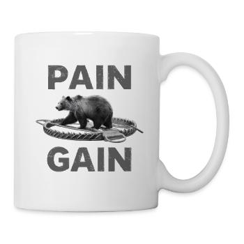 MARCHER SUR LES PIÈGES À OURS, GAIN DE DOULEUR - Mug blanc - blanc - Droite