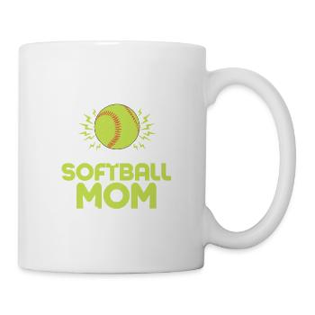 Je ne crie pas, c’est juste ma voix de mère de softball - Mug blanc - blanc - Droite