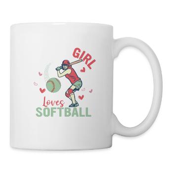 Just A Girl Who Loves Softball Team Baseball - Mug - white - Right