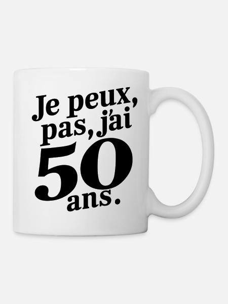 je peux pas j'ai 50 ans - Mug blanc - blanc