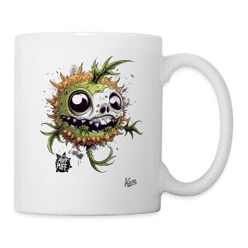 Crâne zombifié : Poisson-globe zombie - Mug blanc - blanc - Droite