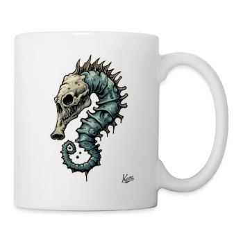 Funny, Freaky, Strange: Zombie-Seepferdchen - Tasse - Weiß - Rechts