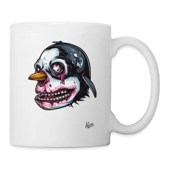 Pinguin Mutanten Zombie Schädel Totenkopf - Tasse - Weiß - Rechts