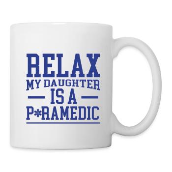 Détendez-vous ma fille est ambulancière 2 - Mug blanc - blanc - Droite