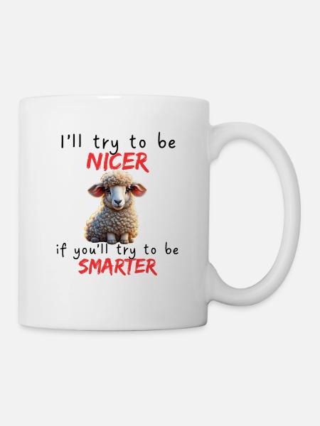 Nice when you're smart. Funny. - Mug - white
