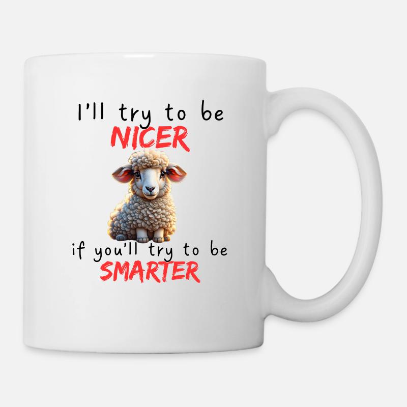 Schön, wenn man schlau ist. Komisch. - Tasse - Weiß