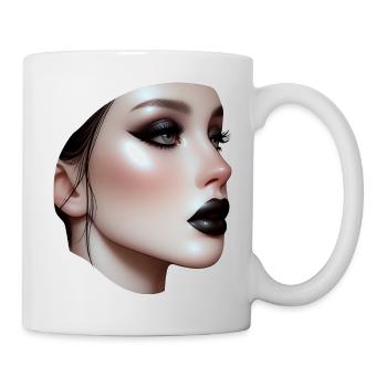 Face - Black Lip - Mug - white - Right