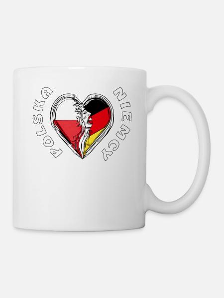 POLSKA NIEMCY HERZ - Tasse - Weiß