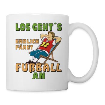 LET'S FINALLY START FOOTBALL - Mug - white - Right