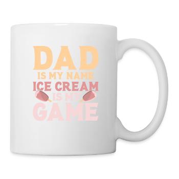 Papa est mon nom La crème glacée est mon jeu Cone Scoop Su - Mug blanc - blanc - Droite