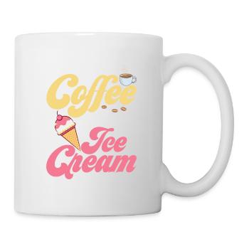 I Run On Coffee Sarcasm And Ice Cream Summer Scoop - Tasse - Weiß - Rechts