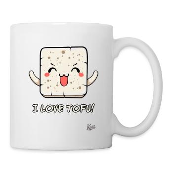 J’aime le tofu - Un must pour les fans de tofu - Mug blanc - blanc - Droite