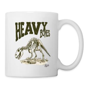 Heavy bones: skeleton of a dinosaur - Mug - white - Right