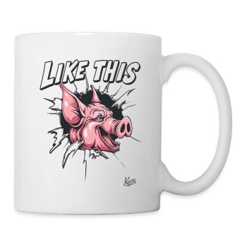 Percée : Comme ce cochon drôle - Mug blanc - blanc - Droite