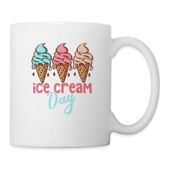 Ice Cream Day Cone Scoop Summer - Mug - white - Right