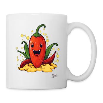 7032 Funny Happy Paprika Pepperoni Chili - Mug - white - Right