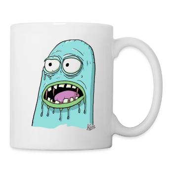 Dummer fauler schleimiger Wurm - Tasse - Weiß - Rechts