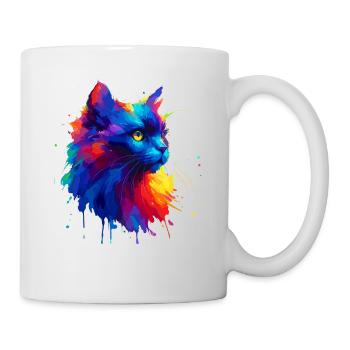 Éclaboussures colorées Bombay Cat - Mug blanc - blanc - Droite