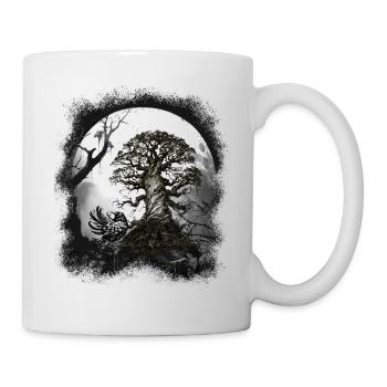 Halloween Corbeau Corbeau Forêt Créature Forêt Occulte - Mug blanc - blanc - Droite