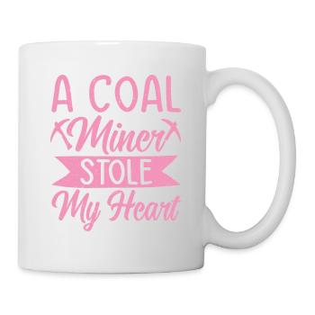 Un mineur de charbon a volé mon cœur Femme Fille Mine - Mug blanc - blanc - Droite