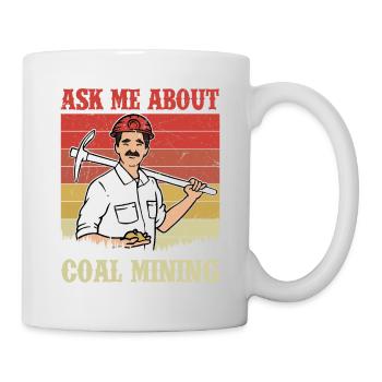 Mineur certifié Bad Ass Extraction de minerai de charbon - Mug blanc - blanc - Droite