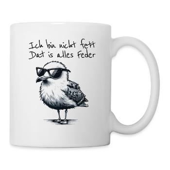 Je ne suis pas gros, c’est tout ce que dit la mouette à plumes - Mug blanc - blanc - Droite