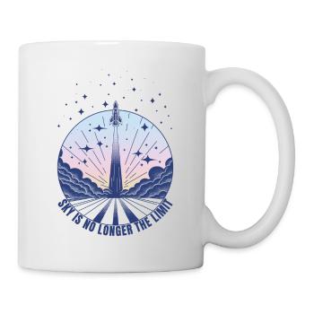 Le ciel n’est plus la limite - bleu - Mug blanc - blanc - Droite