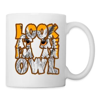 Regarde-moi Je suis un hibou Oiseaux de proie nocturnes Cool - Mug blanc - blanc - Droite