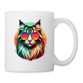Retro Sunset Sunglasses American Bobtail Bobtails - Mug - white - Right