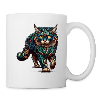 Mandala Art American Curl - Tasse - Weiß - Rechts