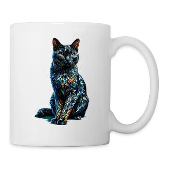 Polygone Art Bombay Chat - Mug blanc - blanc - Droite