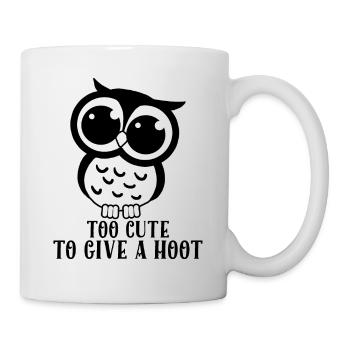 Too Cute To Give A Hoot Owl Nocturnal Predator - Mug - white - Right