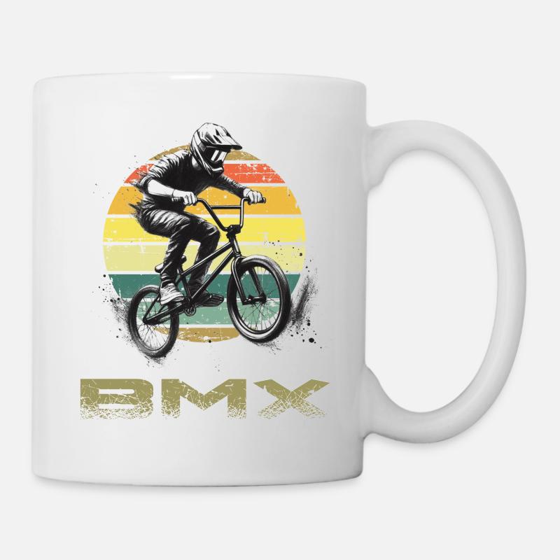 BMX Rad - Tasse - Weiß