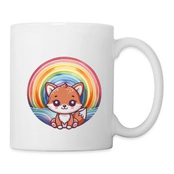 Fuchs Füchse Kinder Kind - Tasse - Weiß - Rechts