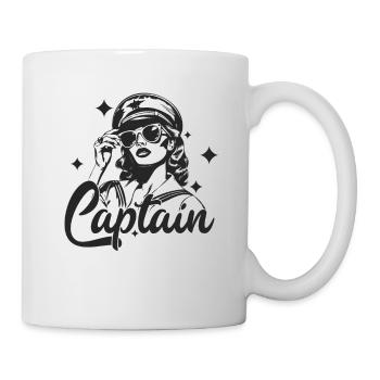Captain Ladies Boat Captain Captain Vintage - Mug blanc - blanc - Droite