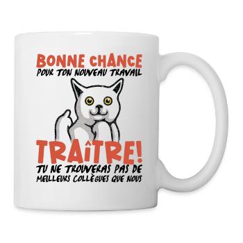 Départ Collègue Nouvel Emploi idée Cadeau Travail - Mug blanc - blanc - Droite