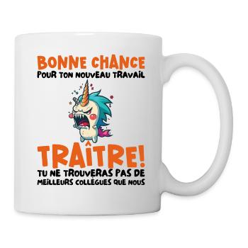 Départ Collègue Nouvel Emploi idée Cadeau Travail - Mug blanc - blanc - Droite