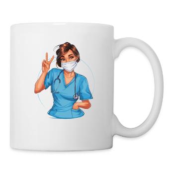 Lustige Krankenschwester mit Humor - Tasse - Weiß - Rechts