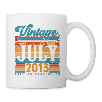 Juli 2013, Juli 2013 Geburtstagsgeschenk. - Tasse - Weiß - Rechts