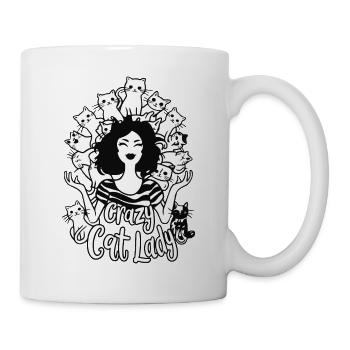 CRAZY CAT LADY - Mug - white - Right