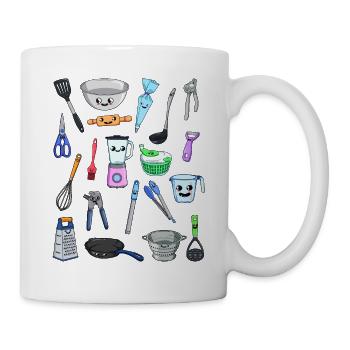 Lots of kawaii kitchen appliances - Mug - white - Right
