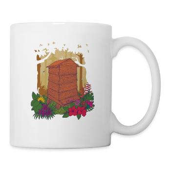 Beecore - Ruche vintage - Mug blanc - blanc - Droite