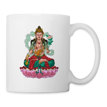Bouddhisme Dieu Bodhisattva Vishkambhin - Mug blanc - blanc - Droite