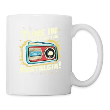 Tune In, Turn Up the Nostalgia with Vintage Radio - Tasse - Weiß - Rechts